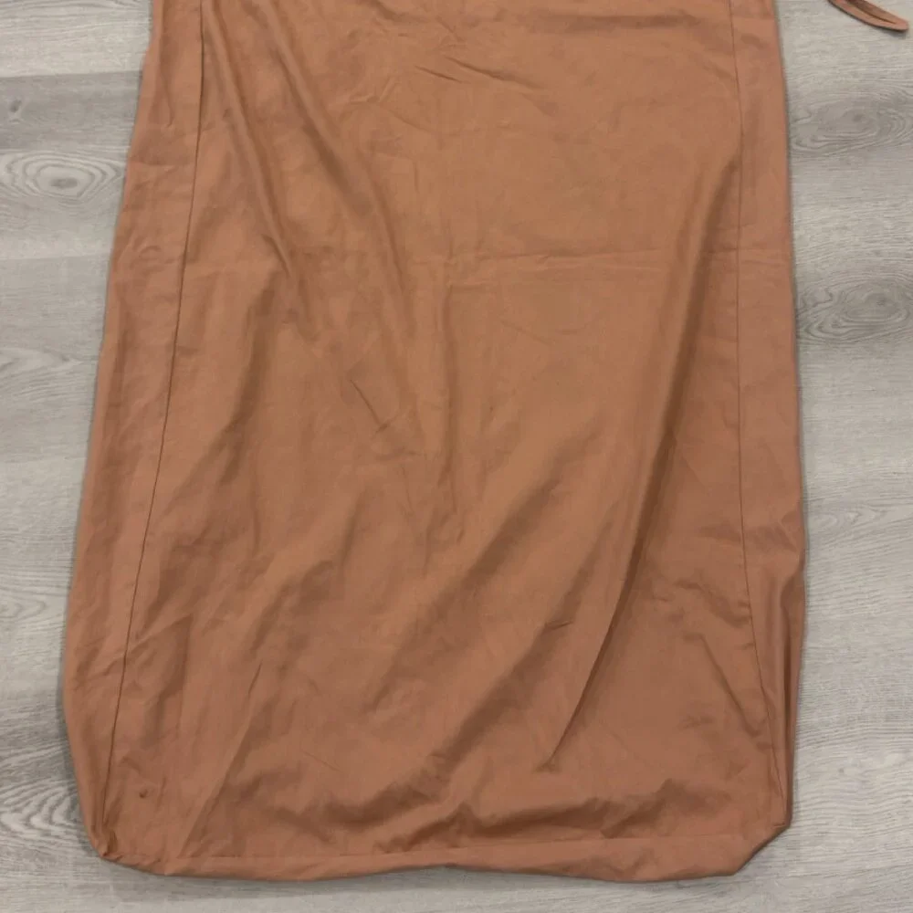 Alaia Paris Brown Cotton Garment Cover Dust Bag Adjustable Tie